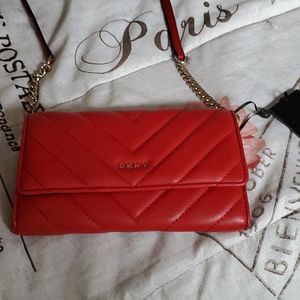 Red dkny purse